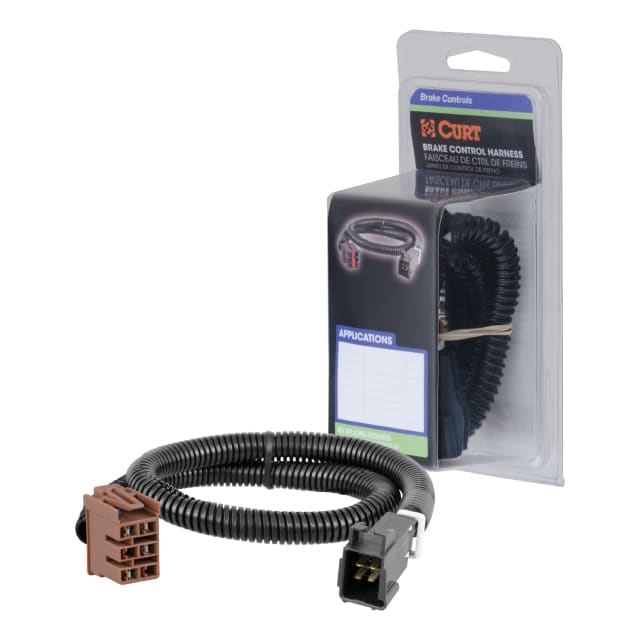 CURT 51353 Quick Plug Electric Trailer Brake Controller Wiring Harness, Select Chevy Silverado, Suburban, Tahoe, GMC Sierra, Yukon, Escalade, Hummer #51353