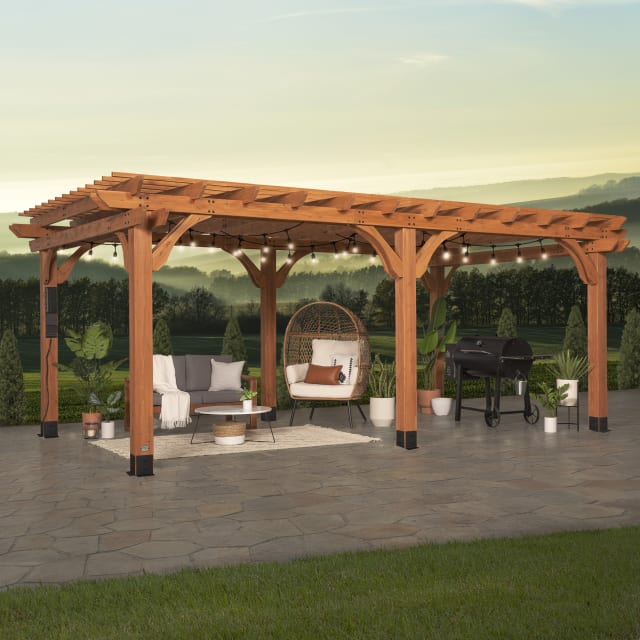 Beaumont Pergola-20x12-Light Brown