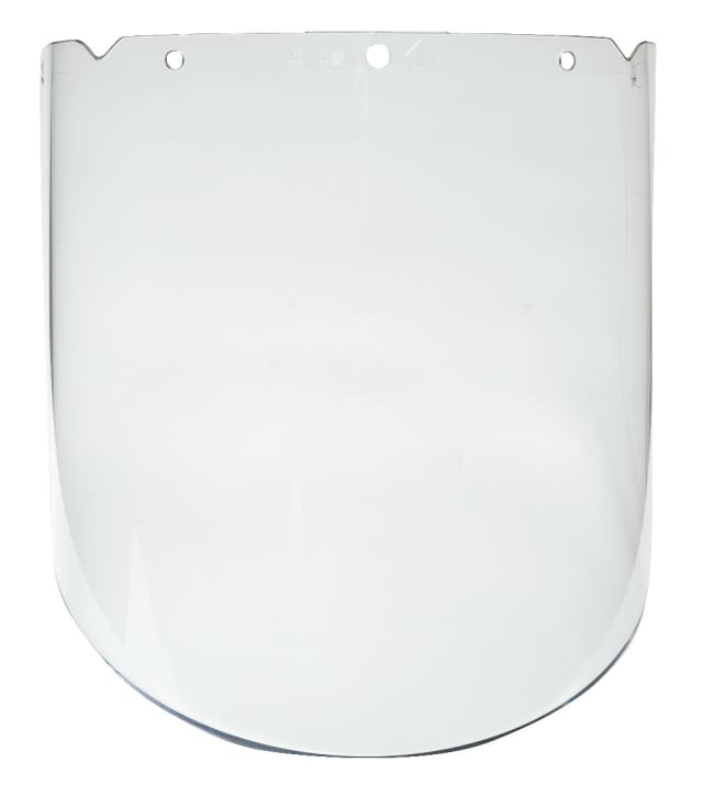 V-Gard Visor, PC, Clear, Molded, (10.375"x 17"x .098"), Anti-Fog/Anti-Scratch
