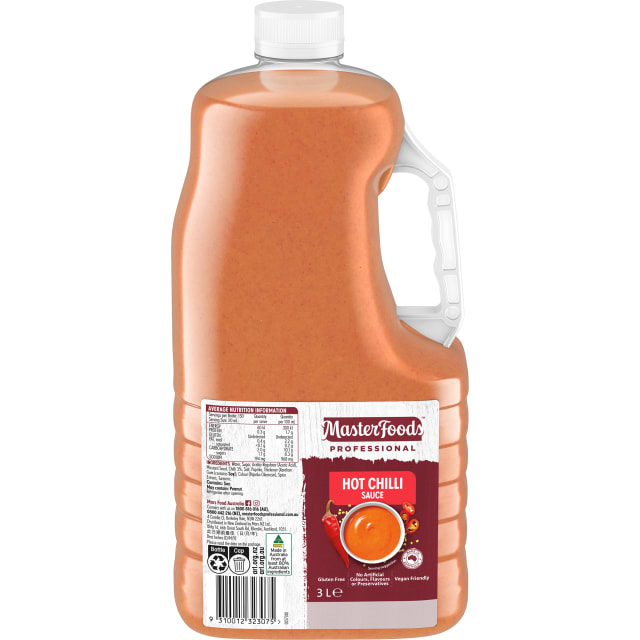 MASTERFOODS Chilli Sauce 3L Bulk Jar