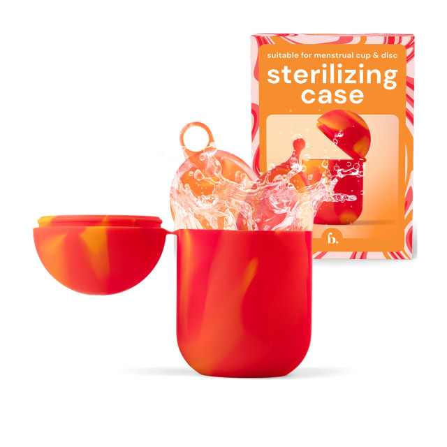 Bodyotics Menstrual Cup Sterilizer For Discs &amp; Cups - comfycase Red &amp; Orange (1pcs)