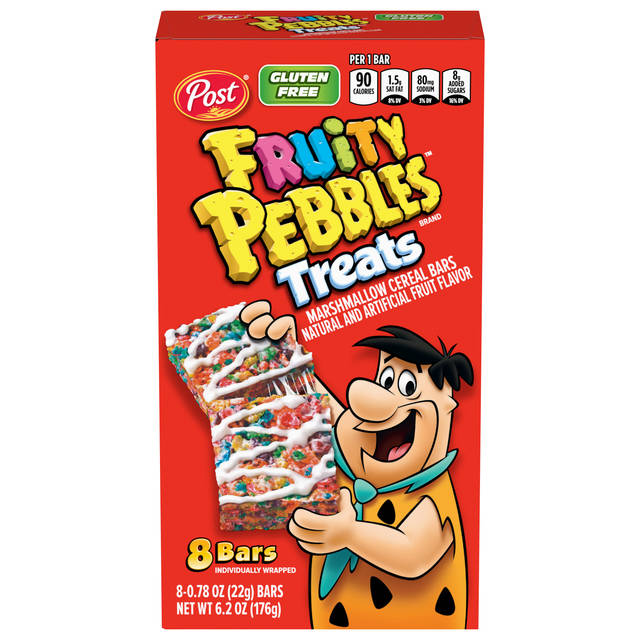 Post Fruity PEBBLES Treats, 8 CT Box