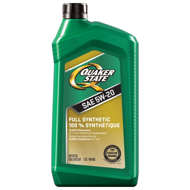 Huile moteur Quaker State 100 % synthétique SAE 5W-20, 0,946 litre