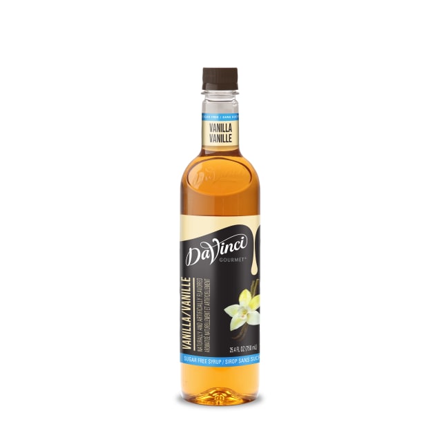 DaVinci Gourmet Sugar Free Vanilla Syrup, Plastic Bottle, 4 x 750 mL
