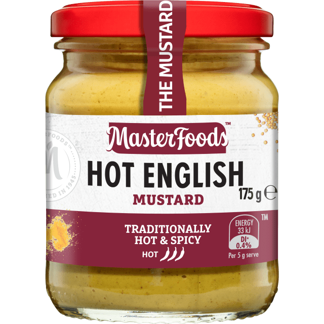 MASTERFOODS Mustard Hot English 175g Jar