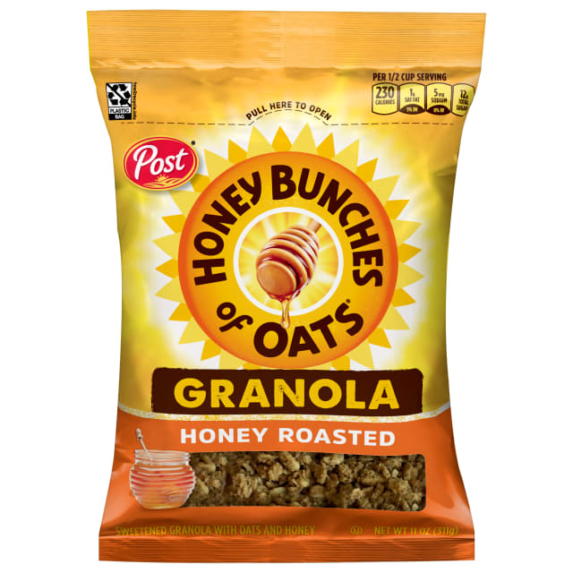 Honey Bunches of Oats Honey Roasted Granola Cereal, 11 oz Bag