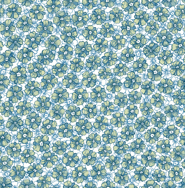 Allison Blue Floral Wallpaper