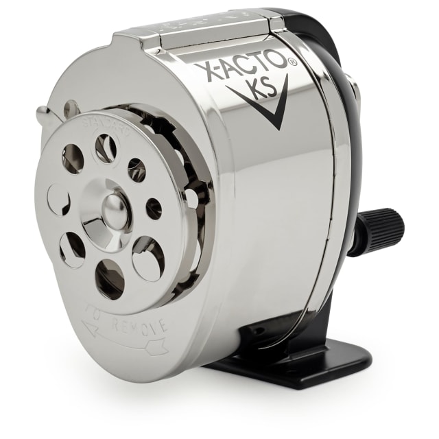 X-ACTO KS Manual Pencil Sharpener, Mountable Metal Pencil Sharpener, Adjustable for 8 Pencil Sizes