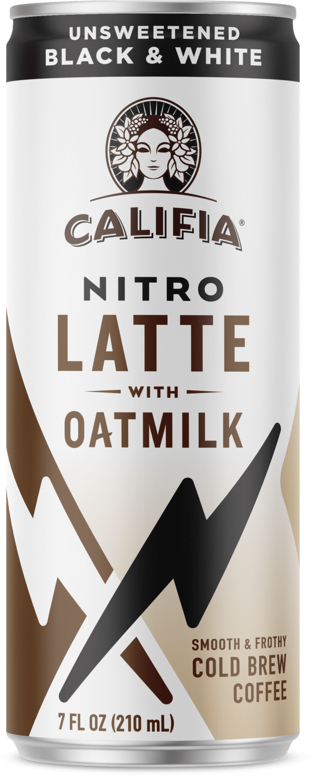 Black & White Nitro Draft Latte Cold Brew Coffee with Oat Milk