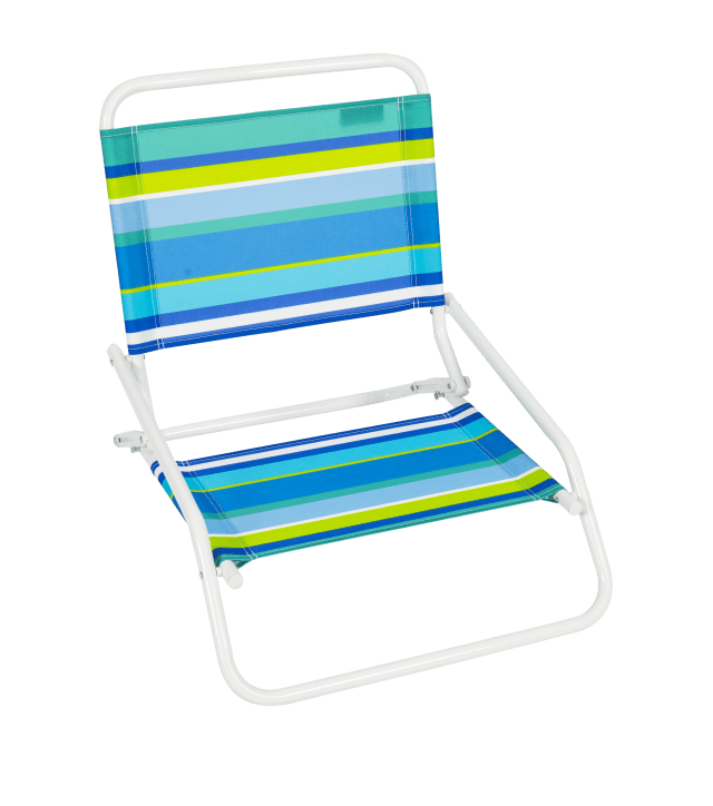 Rio Beach Wave 1-Position Beach Folding Sand Chair, Ocean Stripes