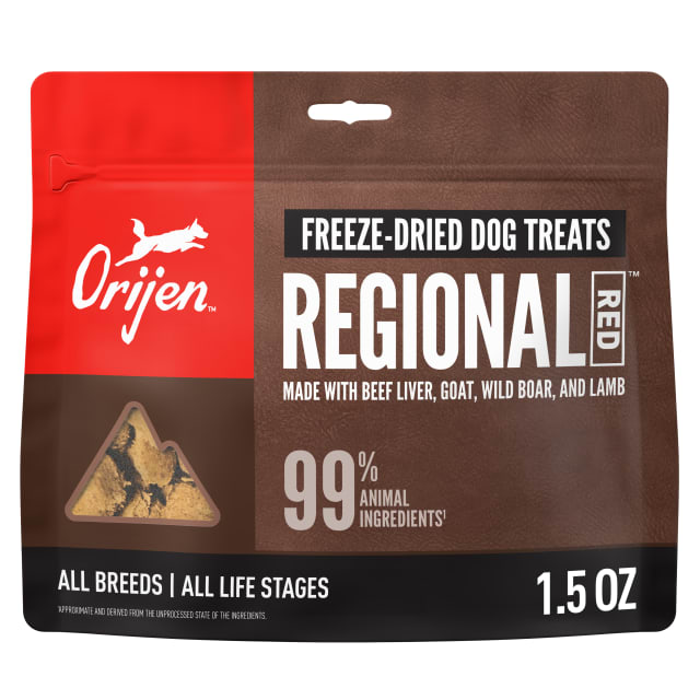 ORIJEN Grain Free High Protein Freeze Dried Dog Treats Regional Red Recipe