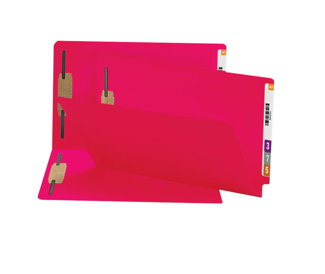 Shelf-Master® Reinforced End Tab Fastener File Folders, Straight-Cut Tab