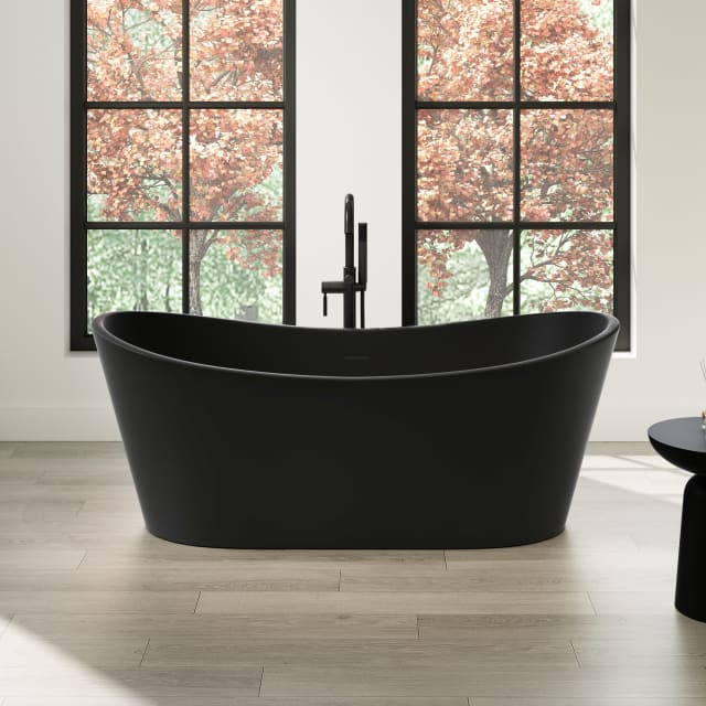 Herschel 60 in. Freestanding Bathtub, Matte Black
