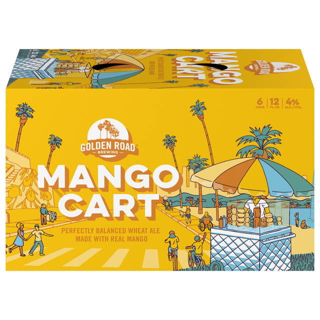 Golden Road Brewing Mango Cart Beer 6 - 12 fl oz Cans