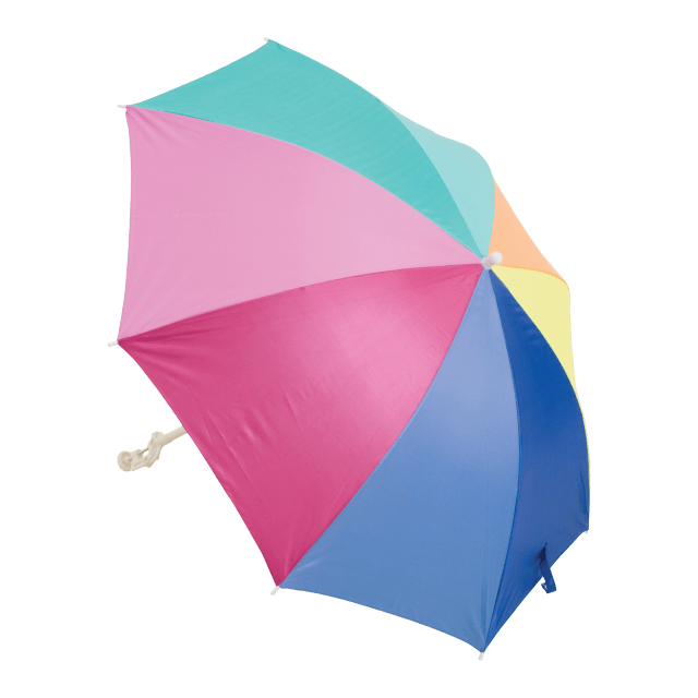 Rio Brands Wave Beach 4' Adjustable Clamp-On Beach Umbrella And Sun Shade, Lightweight Polyester Umbrella With Clamp For Chair, Blue