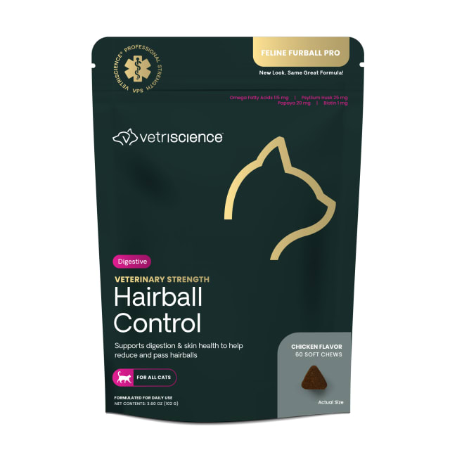 VS VET STRENGTH Hairball Control, Cats, Chicken, 60ct