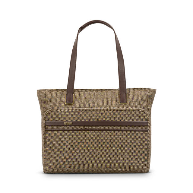 Hartmann Tweed Carryall Tote - Tweed/Natural Leather