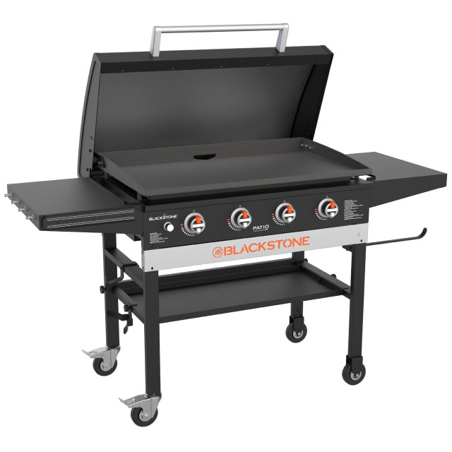 2102 - Patio 36in Cart Griddle W/Hood-Black