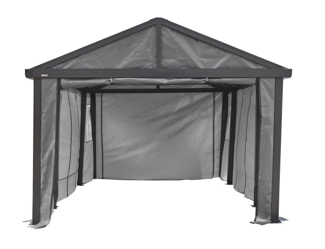 Samara Enclosure Kit For 12X20 Ft Carport- Dark Grey