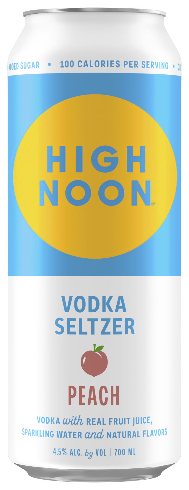 High Noon Peach Vodka Hard Seltzer 700ml Can