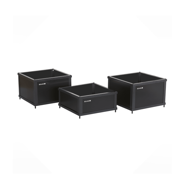 Sojag Premium Outdoor 3-Piece Planter Box Set, Rustproof Aluminum Frame, Weather-Resistant, Scratch-Resistant, Corrosion-Resistant