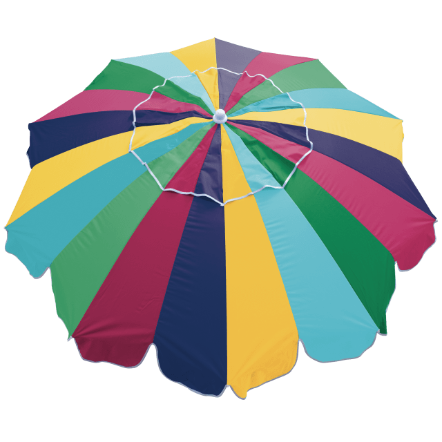 7' 20 Panel Umbrella With Integrated Sand Anchor