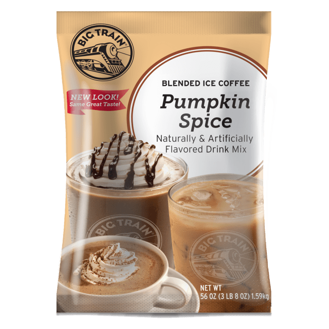 Big Train Pumpkin Spice Blended Ice Coffee Powdered Drink Mix, 5 x 3.5 lb