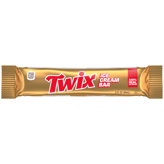 TWIX Ice Cream Bar Vanilla Caramel Chocolatey Cookie Dessert Bar, 3 Oz Bar