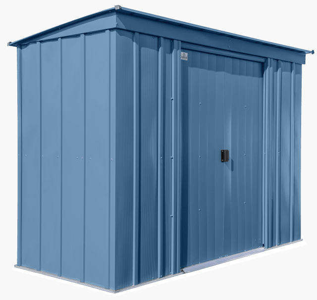 Classic Steel Storage Shed, 8X4, Blue Grey