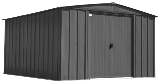 Classic Steel Storage Shed, 10X14, Charcoal