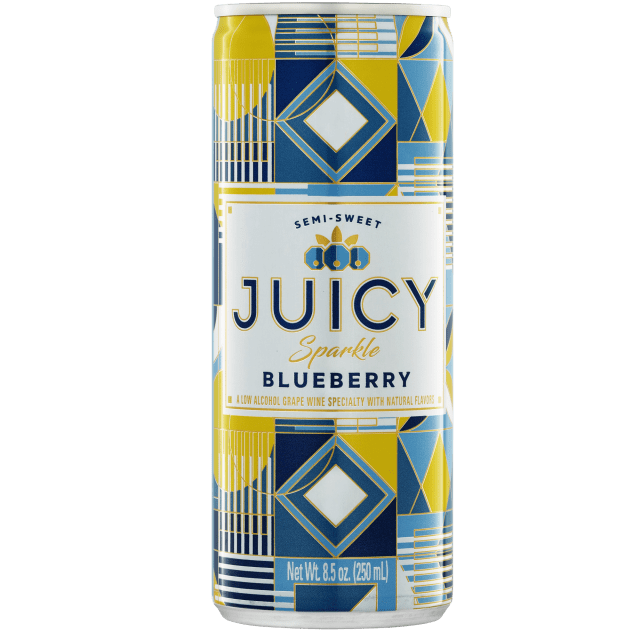 Juicy Sparkle Blueberry Sparkling White Wine 250 ml Can (Individual Can)