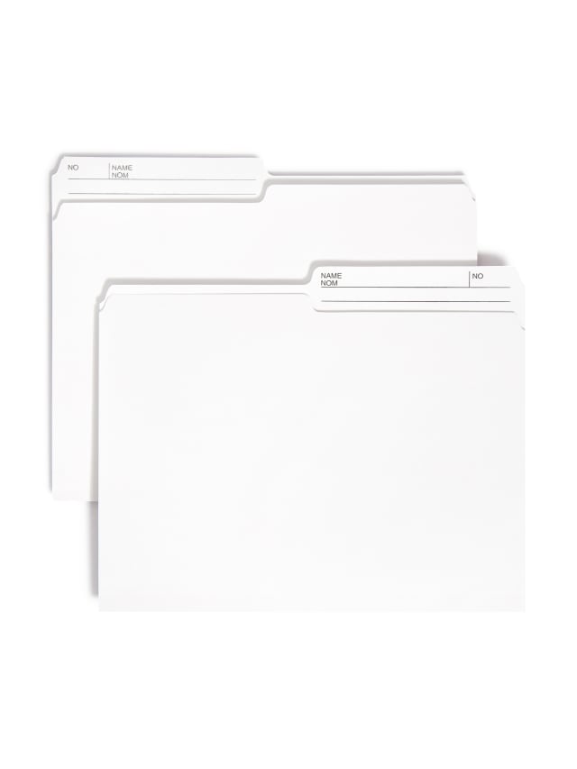 Reversible Printed Tab File Folders, 1/2-Cut Tab, 9 1/2 pt.