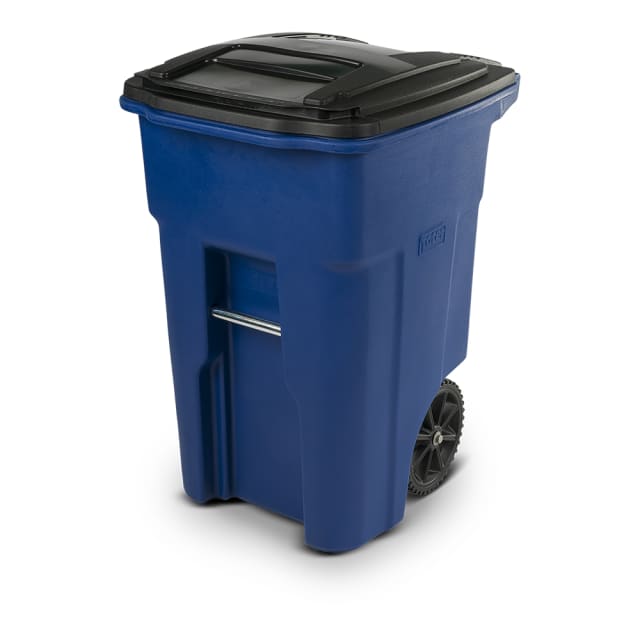 48 Gal. Trash Can with Sunburst Wheels and Lid