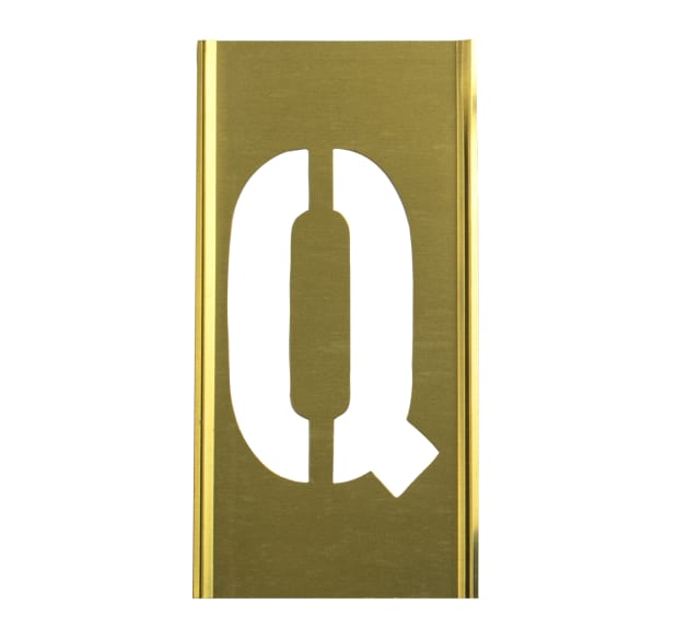 Stencil Sort-1" Brass Gothic Q