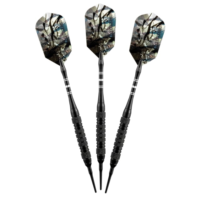 Viper Black Magic Soft Tip Darts 6 Knurled Rings 18 Grams