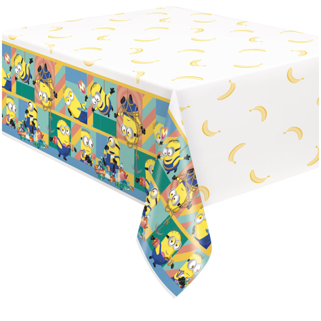 21737 Despicable Me Rectangular Plastic Tablecover, 54" x 84"