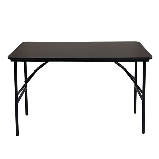 OfficeWorks™ Classic Wood Laminate Folding Table, Walnut - 24" x 48"