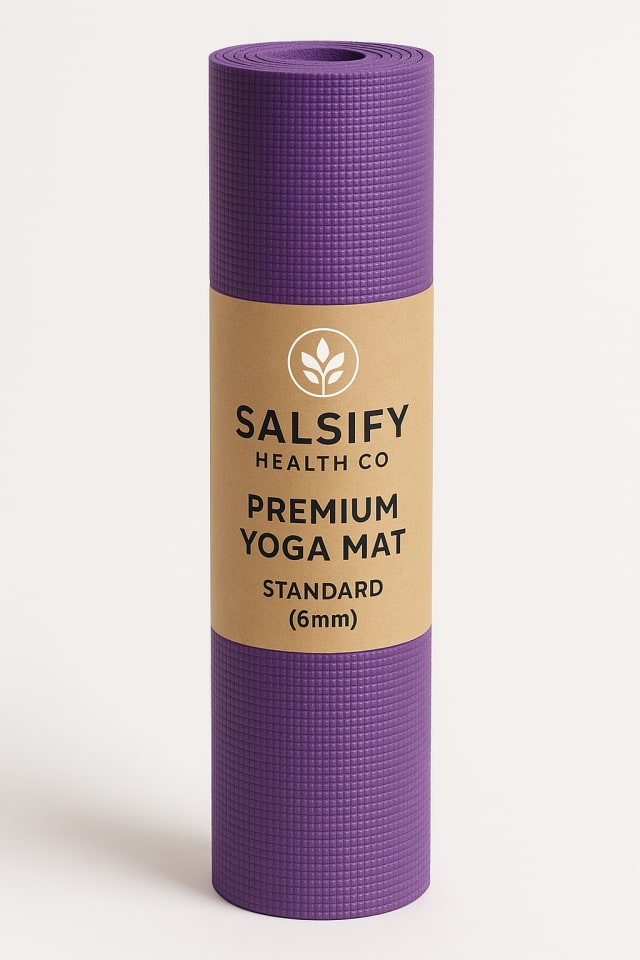 Salsify Health Co Premium XL Yoga Mat, 8mm Medical-Grade, Pharmaceutical-Compliant
