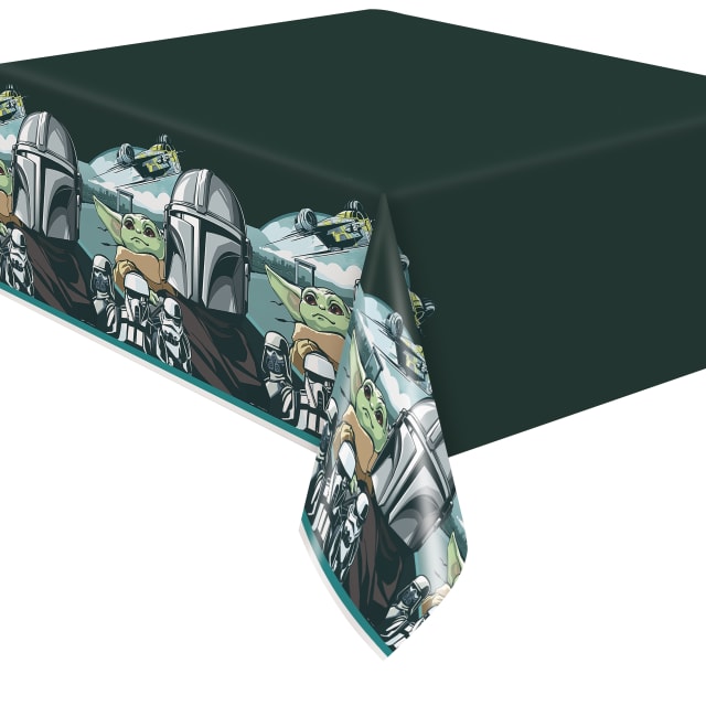 44994  Mandalorian The Child Rectangular Plastic Table Cover, 54" x 84" - Short Fold