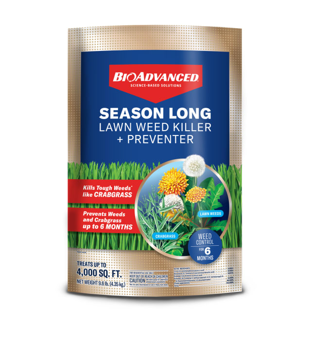 820059G, BioAdvanced Season Long Weed Killer Plus Preventer for Northern Lawns, Granules, 9.6 LB