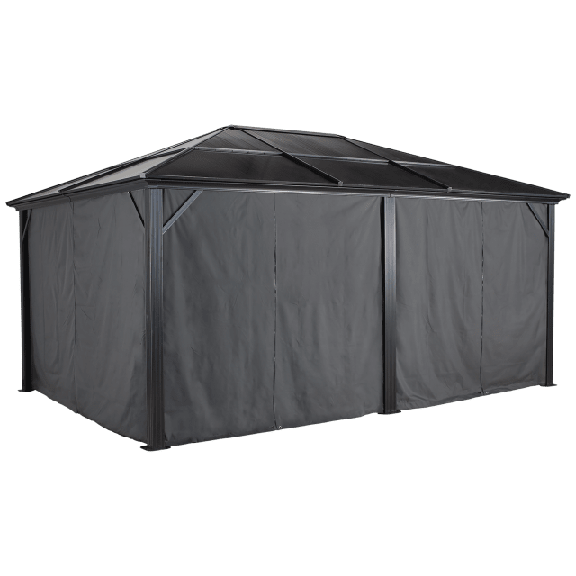 Sojag Grey Curtains For Meridien Gazebo, 12 Ft. X 16 Ft., Spun