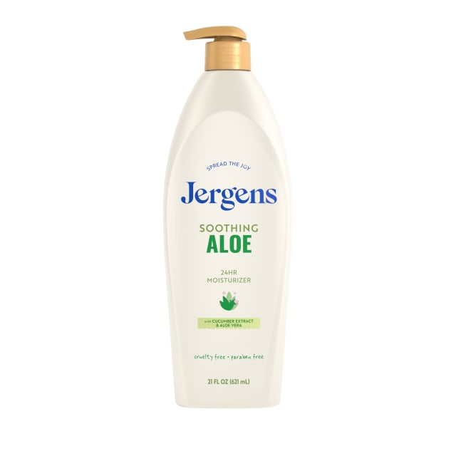 Jergens Soothing Aloe Body Lotion For Dry Skin, Moisturizer, 21 fl oz