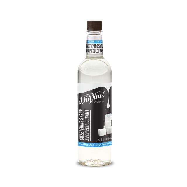 DaVinci Gourmet Sugar Free Sweetening Syrup, Plastic Bottle, 4 x 750 mL