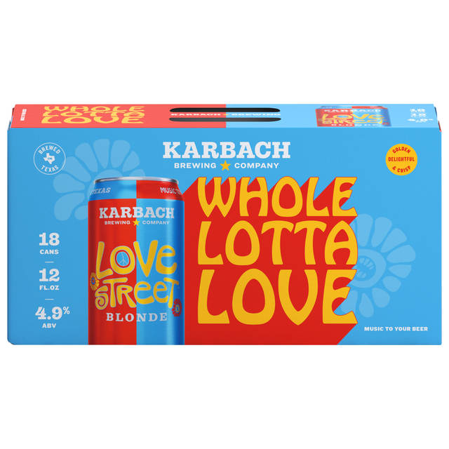 Karbach Love Street Blonde, 12oz. Can 18 pack