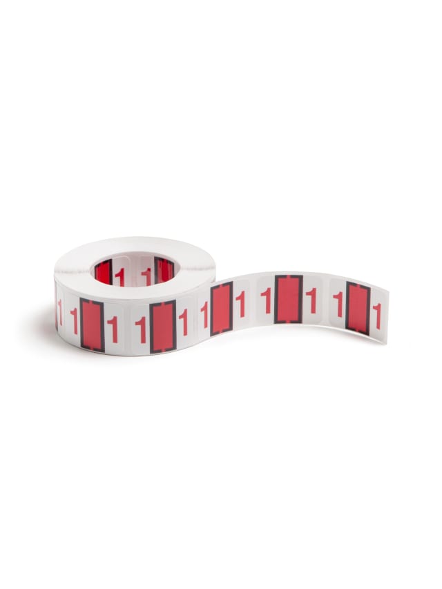 BCCRN Bar Style Color-Coded Numeric Labels, 0-9 Rolls
