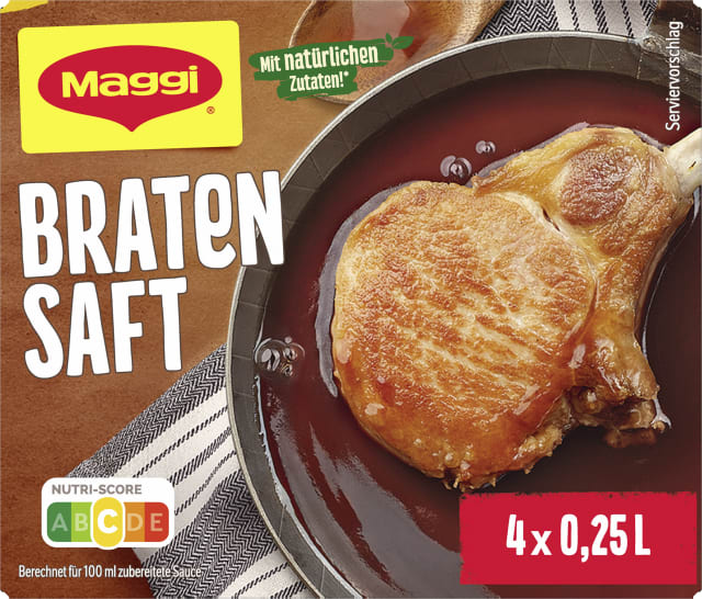 MAGGI Bratensaft 4er Multipack, ergibt 1 Liter