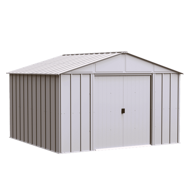Arrow Steel Storage Shed, 10x10 ft., Eggshell