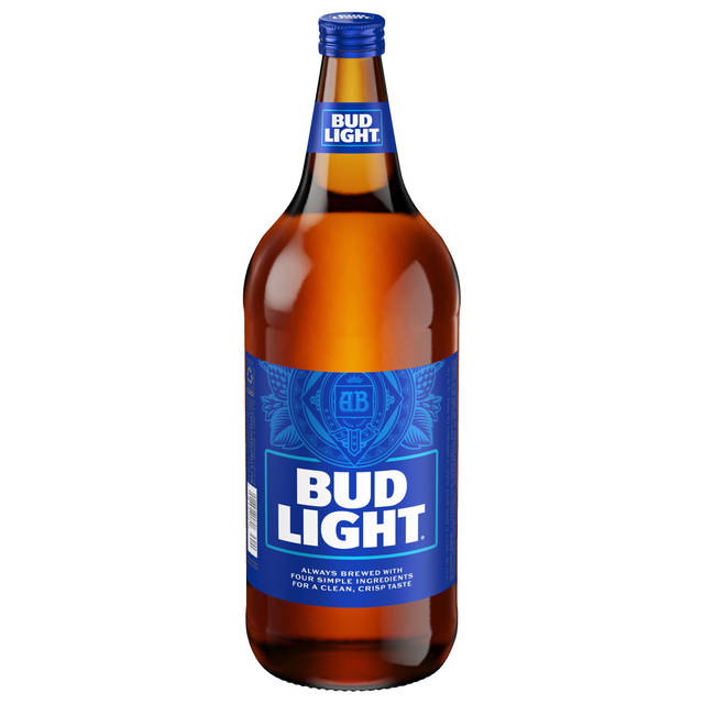 Bud Light 40 oz Glass Bottle Paper Front LABEL MS 4_2ABV