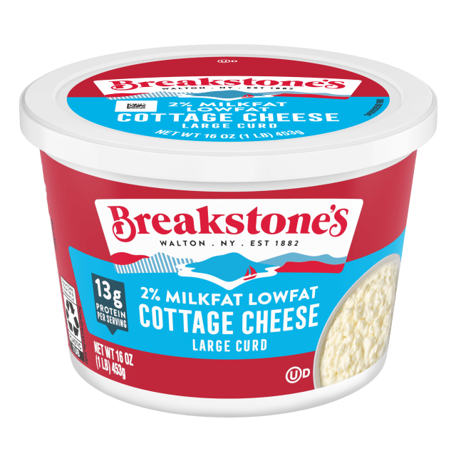 Breakstone's Lowfat Cottage Cheese, 2% Milkfat, Large Curd, 16 oz Tub