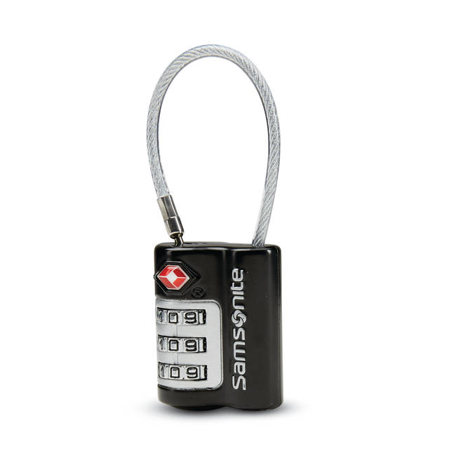 Lock & Security Acc 3 Dial Combo Cable Lock - Black
